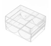 chip storage tray - 40 Standard-sized Poker Chips Holder | Reusable Clear Acrylic Bullets Playing Card Holder With Dustproof Lid, Transparent Pokers Table Accessories Storage Case For Party