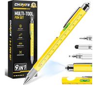 Chipate Gifts for Men, 9 in 1 Multi Tool Pen, Easter Valentines Christmas Birthday Gift for Day/Him, Stocking Fillers, Multi Tool Gadgets for Men Teenage Boys