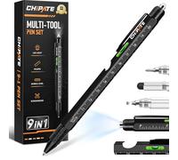 Chipate Valentines Gifts for Him, Gifts for Men, 9 in 1 Multi Tool Pen, Birthday Gift Gadgets for Men/Dad, Father's Day Gift