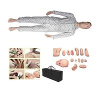 CHIPEL Versatile Geriatric Training Manikin, 5.7ft Life-Size Patient Care Manikin, 2-in-1 Patient Care Skills Manikin with Interchangeable Genitals and Trauma Modules