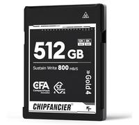 CHIPFANCIER CFexpress 4.0 Type B 512GB Memory Card Up to 3550MB/s Read 1550MB/s Write-Raw 8K Video Recording Compatible with Nikon D5/D6/Z7/Z9 Panasonic Canon EOS DJ for Photographers Black