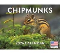 Chipmunk Calendar 2026 Monthly Wall Calender 12 Month | American Made In The USA