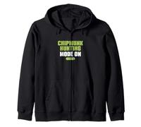 Chipmunk Hunting Mode On A Chipmunk Control Squirrel Hunter Zip Hoodie