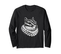 Chipmunk Renaissance Portrait Vintage Noble Chipmunk Art Long Sleeve T-Shirt