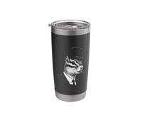 Chipmunk Smoking Cigar Mafia Gangster Portrait Stainless Steel Insulated Tumbler