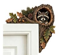 Chipmunk Tree Hollow Door Topper,Woodland Doorway Animal Decor | Squirrel Owl Wooden Door Frame Sign,Realistic Forest Scene Animal DoorCorner Decor,for Frame Doorway Shelves Window Wall