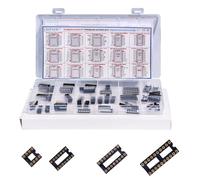 CHIPNEW 57Pcs 19-in-1: 74HCxx Series Logic gate IC Assortment Kit+DIP Socket,15 Types 74HC00~74HC595 Series High-Speed Si-gate CMOS Logic ICS Assorted Kit