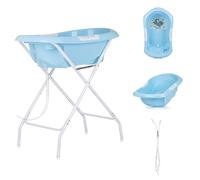 Chipolino Noemi Folding Bath Tub Holder Drain Storage Compartments Blue