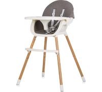 Chipolino, Rio 2 in 1 Highchair, High Chair with Non-Slip Feet and Harness, Colour: Dark Grey