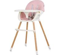Chipolino, Rio 2 in 1 Highchair, High Chair with Non-Slip Feet and Harness, Colour: Pink