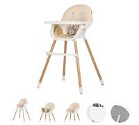 Chipolino, Rio 2 in 1 highchair, high chair with non-slip feet harness, colour: bronzer