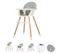 Chipolino, Rio 2 in 1 highchair, high chair with non-slip feet harness, colour: green