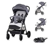 Chipolino Sparkle, buggy, foldable, strap on handle, adjustable, colour: grey