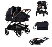 Chipolino Stroller for siblings New Twin Duo Smart foldable basket, colour: