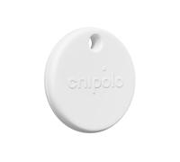 Chipolo POP Key Tracker Tag - Colorful, Compatible, Loud Bluetooth Tracking Device with Call Your Phone & Out of Range Alert, Works with Apple Find My or Google's Find My Device (White)