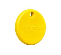 Chipolo POP Tracker Tag - Colorful, Compatible, Loud Bluetooth Tracker with Call Your Phone & Out of Range Alert, Works with Apple Find My or Google's Find My Device (Yellow)