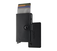 Chipolo x Secrid Trackable Mini Wallet, Leather Slim Wallet (Black) | With Rechargeable Bluetooth Tracker Chipolo CARD, Works with Apple Find My or Google's Find Hub with Call of Your Phone