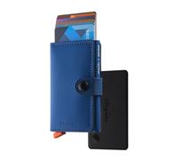 Chipolo x Secrid Trackable Mini Wallet, Leather Slim Wallet, Including Rechargeable Bluetooth Tracker Chipolo Card, Works with Apple Find My or Google's Find Hub with Call Your Phone (BLUE)