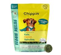Chippin Dog Treats, Healthy Ingredients, Kale, Carrots, Spirulina, for Small, Medium, Large Dogs, Puppies, Seniors, Birthday Gift, Dog Training, Hypoallergenic, Made in USA, Training Treat