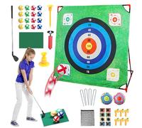 Chipping Game - 4 in 1 Practice Mat Set, Outdoor Golfs Trainer, Putting Chippings Target, Sports Skill Equipment | 4 in 1 Chipping Mat for Kids Teens Outdoor Practice Play Training