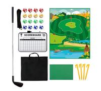 Chipping Game - Kids Sticky Golf Chipping Game Set | Sticky Practice Mat with Club Putting Green Training Equipment for Beginner Adults Family