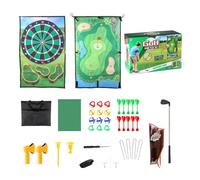 Chipping Golf Game Mat Chip and Stick Golf Game | Double Sided | Practice Mat Golf Chipping Game - Dart Board Mat Stick Chip Game for Home Backyard Garage Game