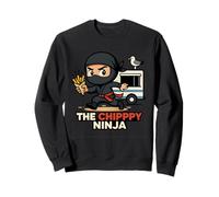 Chippy Ninja Funny Fish, Chips Van Foodie Humor Sweatshirt