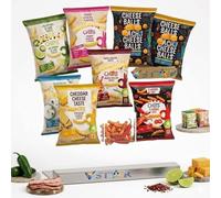 Chips Assorted Flavour Snack Pack 100g - Mixed Crisps Cheddar Cheese, Flaming Hot, Sour Cream & Onion, Jalapeno Lime, Maple Bacon, Prawn Cocktail (20 x Mixed)