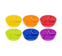 Chips & Dip Bowl | Plate with 6 Separate Compartments - Serving Bowls for Chips, for Appetizers, Picnic, Living Room, Dinner Cinema, Buffet