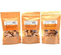 Chips made of barrels 3 pack - Cognac + Sherry + Rum | Oak Chips | Aging the alcohol | Beverage aging