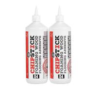 Chipstick D4 PU Foaming Flooring Glue 1kg | High-Strength Expanding Wood Adhesive for Chipboard Floors & Stairs | Twin Pack (2 Bottles)