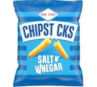 Chipstiks Salt & Vinegar Multipack Crisps - 6 x 17g Bags | Classic Crunchy Corn Snack | British Favourite"(Pack of 3)