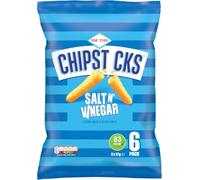 Chipstiks Salt & Vinegar Multipack Crisps - 6 x 17g Bags | Classic Crunchy Corn Snack | British Favourite" (Pack of 1)