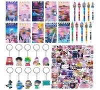 Chiputaogan 10 Pack Demon Stationery Set, Party Bags Fillers with Mini Notebooks Pens Key rings Stickers, Party Favours for Birthdays, Goodie Bags & School Rewards