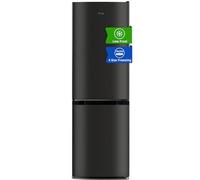CHiQ 157L Combi Refrigerator with Low-Frost Black | Quiet Operation, 144cm Height, 47cm Width, 109L Fridge & 48L Freezer Capacity, Dark Stainless Steel