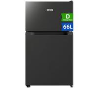 CHiQ 66L Combi Refrigerator with Class D & Top Freezer & 37dB Black | 44L+22L, 2 Glass Shelves, 1 Door Bin, 7 Level Temperature Control, Inverter Compressor, Heat-Resistant Top Panel, CTM68LGDU