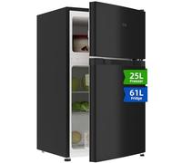 CHiQ 86L Compact Top Freezer Refrigerator with 85cm & LED Black | 25L 4-Star Freezer, 61L Fridge, -18°C To -8°C Temperature Range