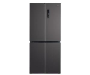 CHiQ Amecican Fridge Freezer Cross Door, 415 L, 182 cm Height, 63 cm Depth,Side by Side,Care+ Multi-Temp Zone,Smart Inverter Compressor, Sleek Stainless Dark, Free Frost,E Rared
