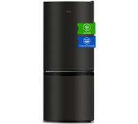 CHiQ Freestanding Refrigerator with Freezer Compartment | Combination Refrigerator/Freezer with Low-Frost Technology | Dark Stainless Steel Look (117 Litres) | 114 x 47 x 49.5 cm (H x W x D) [Energy C