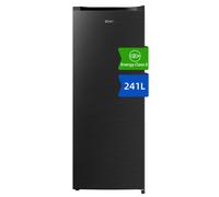 CHiQ JKR245DGE 54cm Wide 1.44m Tall Freestanding Larder Fridge - 241L - Premium Black Steel