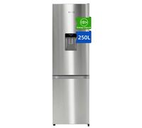 CHiQ JKR250WDSSD 54cm Wide 181cm Tall Total No Frost Freestanding Fridge Freezer with Water Dispenser - 250L - Premium Stainless Steel