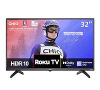 CHiQ ROKU TV L32G5NK, 32 Inch Smart, Small Tvs for Bedroom, Dolby Audio, Mobile Control, Voice Assistant, BBC, Disney+, 2.4&5G WiFi, USB 2.0