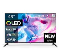CHiQ U43QP9K(U43QP9KF) 4K Smart QLED Roku TV HDR10 HLG, Dolby Audio, Works with Alexa, DVB-T2/T/C, Support Apple Air-Play, Prime Video, HDMI2.1, USB2.0