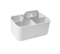 chiquieray Multipurpose Storage Caddy,Multipurpose Caddy Organizer,Stackable OrganizerCaddy,Plastic Desk OrganiserCaddy with Handle for Office,Bathroom, Crafts, or School Supplies(White)