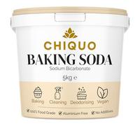 Chiquo Baking Soda 5kg Bucket - 100% Food Grade Sodium Bicarbonate | Eco-Friendly Fine Powder For Cleaning, Baking, Bath Bombs, Odours & More | Resealable Storage Bucket