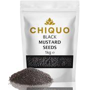 Chiquo Black Mustard Seeds 1kg | Whole Mustard Seeds for Cooking & Pickling | Essential Indian Spice for Curries, Chutneys & Seasoning | Resealable Pack for Freshness