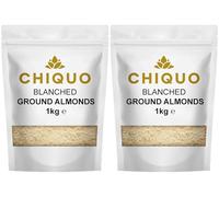 Chiquo Blanched Ground Almonds 1kg - Pack of 2 - Premium Velvety Almond Flour for Keto Baking & Cooking | Snacks | Soups