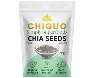 Chiquo Chia Seeds 2kg - High Nutritional Value & Packed with Protein | Perfect for Smoothies, Salads & Keto Recipes | Boost Every Meal