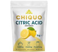Chiquo Citric Acid 1kg - Anhydrous & 100% Food Grade - E330 | GMO-Free & Vegan | Natural Descaler & Cleaner | For Cleaning, Cooking, Bath Bombs & Preserving | Resealable Pack for Freshness