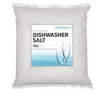 Chiquo Dishwasher Salt 5kg, 100% Pure Granular Salt - Powerful Limescale Protection for Dishwashers, Prevents Scale Build Up, Cleaner Shinier Dishes, Suitable for All Brands